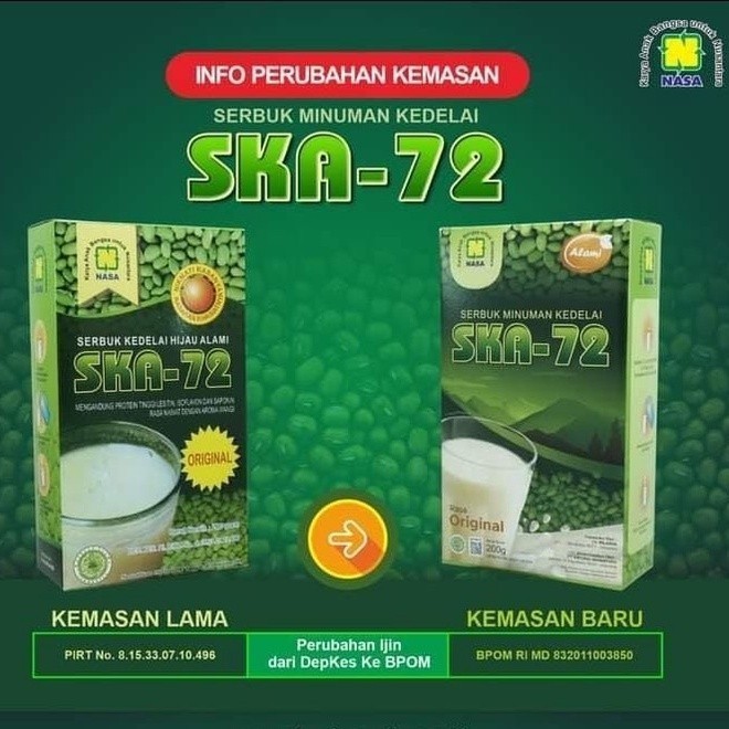 

TERLARIS TERLARIS TERLARIS MINUMAN SERBUK KEDELAI HIJAU ALAMI PILIHAN SKA 72 200 GR - SKAO NASA