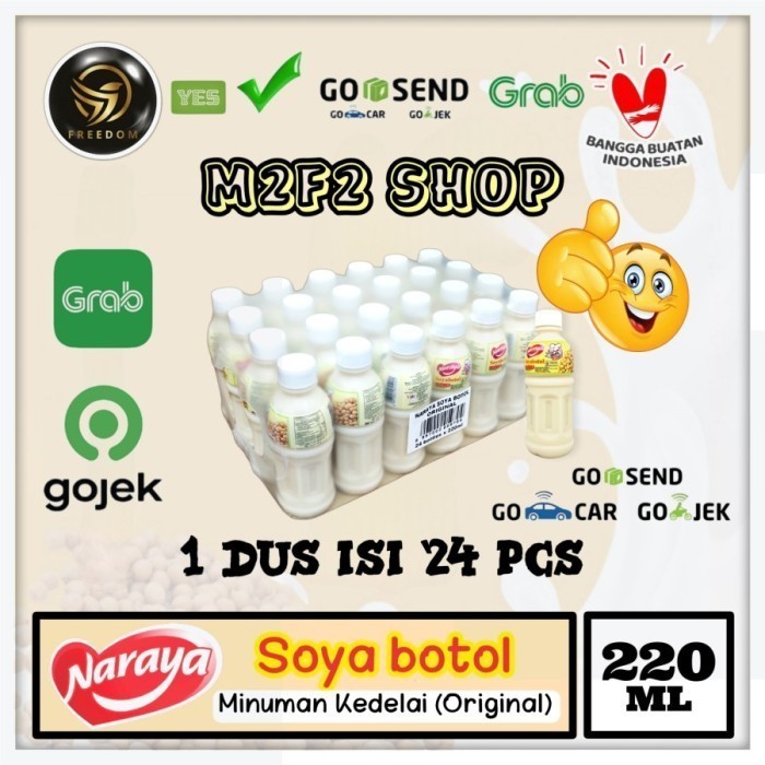 

TERLARIS TERLARIS TERLARIS NARAYA MINUMAN SUSU KEDELAI SOYA BOTOL - 220 ML KEMASAN KARTON (KHUSUS