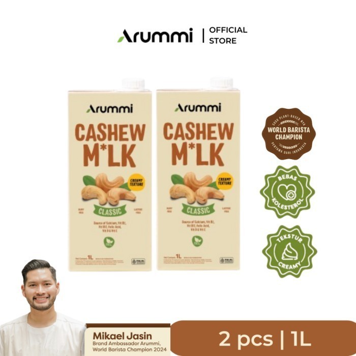 

TERLARIS TERLARIS TERLARIS [BUNDLE 2 PCS] ARUMMI CASHEW MILK 1 L CLASSIC MURAH!!! MURAH MURAH MURAH