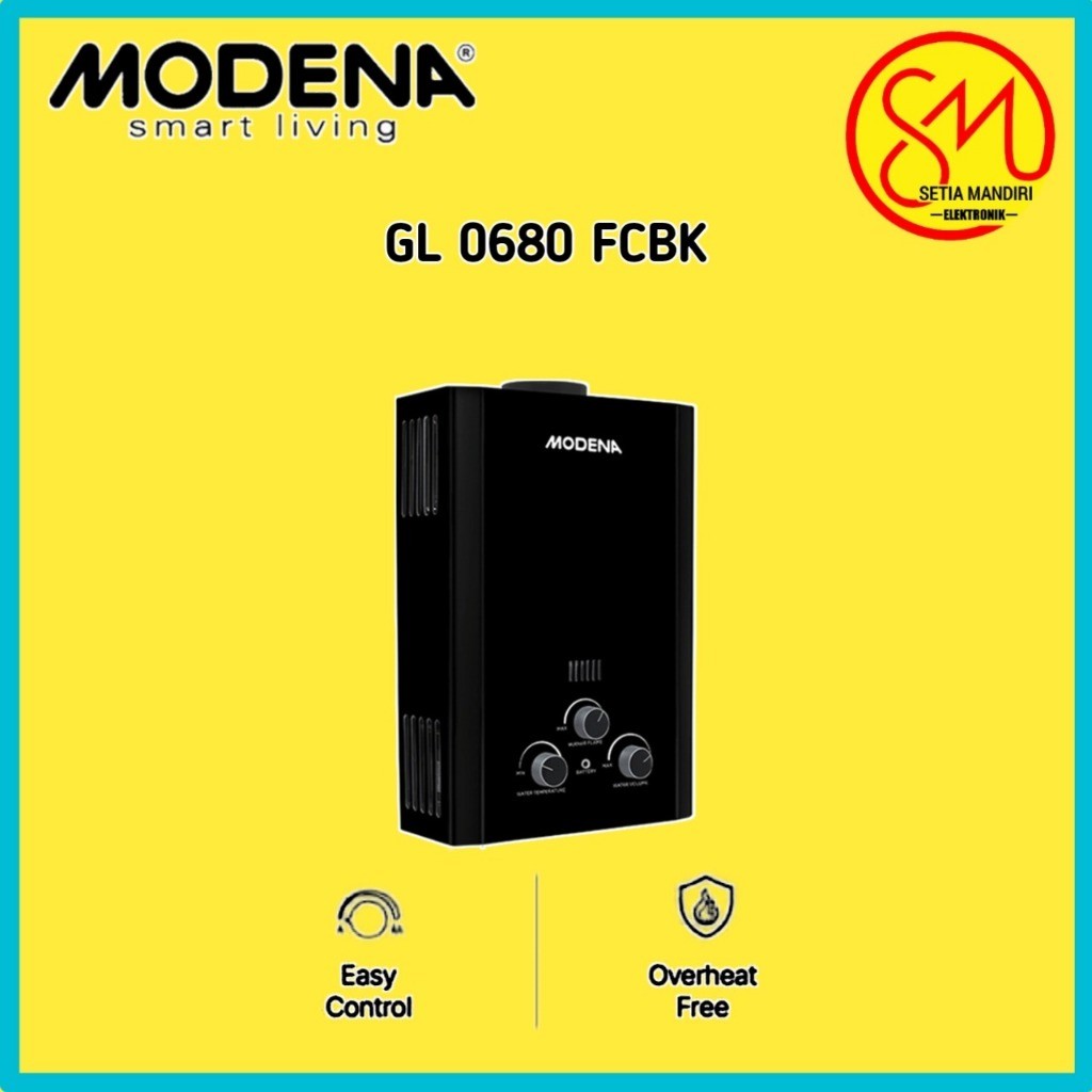 Pemanas Air Gas LNG Modena GI 0680 FCBK - Water Heater Gas Alam Modena