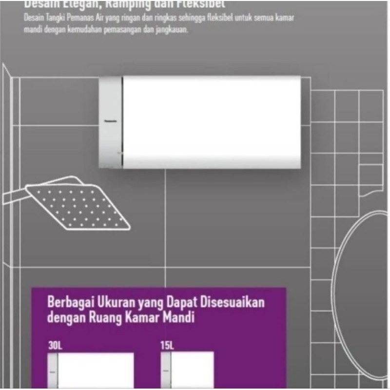 PANASONIC DH-15HCMRW 350WATT WATER HEATER