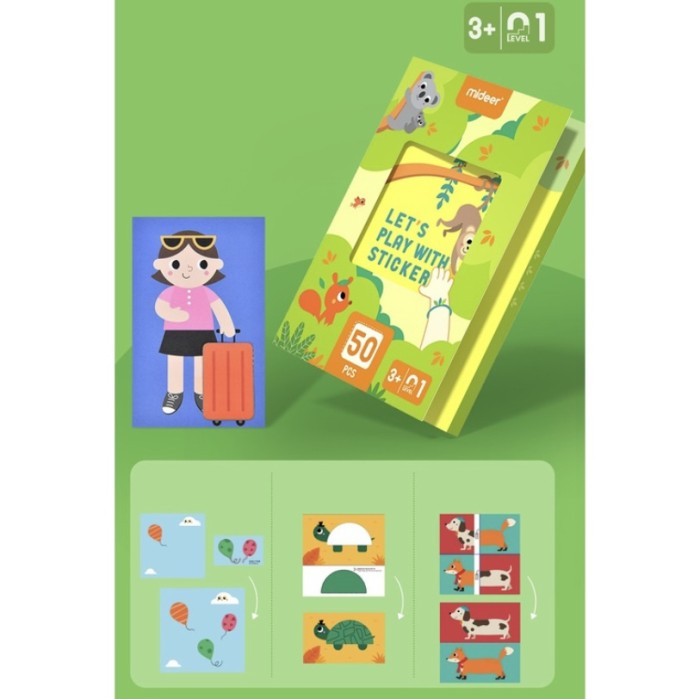 READY STOK MIDEER LET'S PLAY WITH STICKER BUKU STIKER ANAK KIDS BOOK