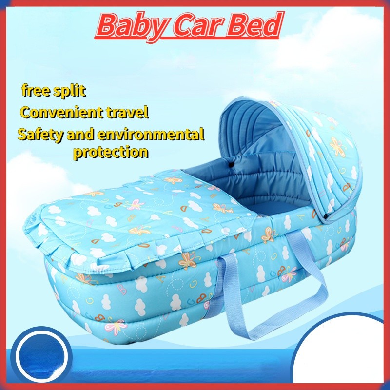 Bayi Keranjang Tempat Tidur Mobil Keranjang Tempat Tidur Portabel Portabel untuk Keluar Rumah Dapat 