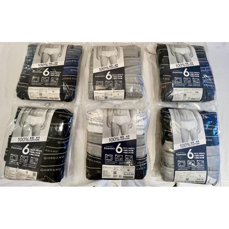 Celana Dalam Pria Giordano 6 PCS |CCBJeXyu|