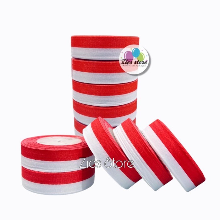 

hanya disini] pita satin Merah putih ukuran 1"inch / pita merah putih 2,5cm