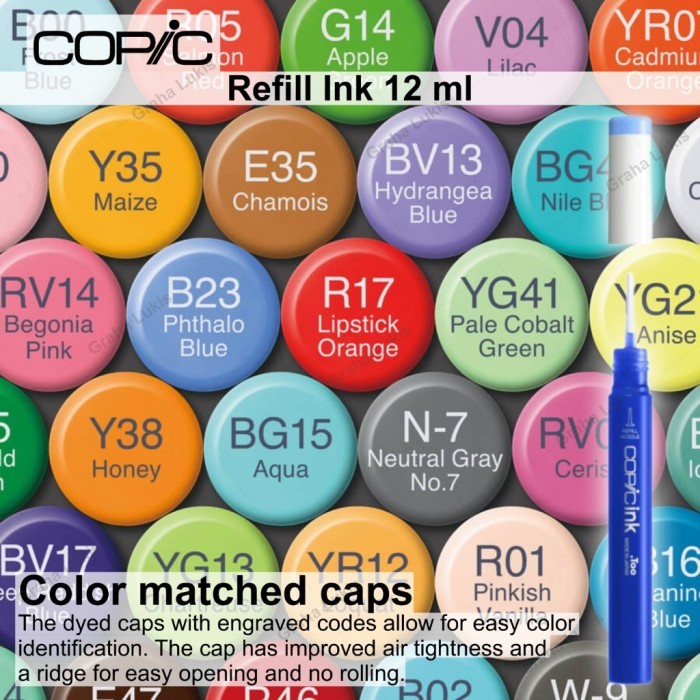 

Sale Copic Refill Ink 12Ml / Isi Ulang Copic Ink 12Ml