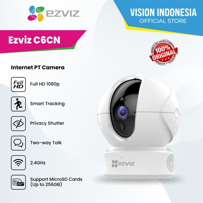 Ezviz C6Cn 1080P Digantikan C6N 1080P Cctv Resmi Original / Smart Ir