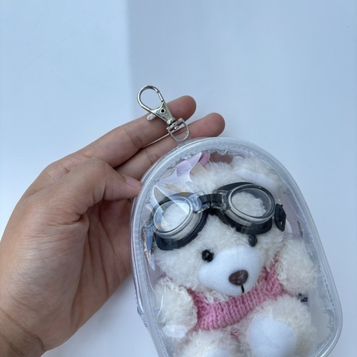 Pouch keychain bag pvc transparant doll