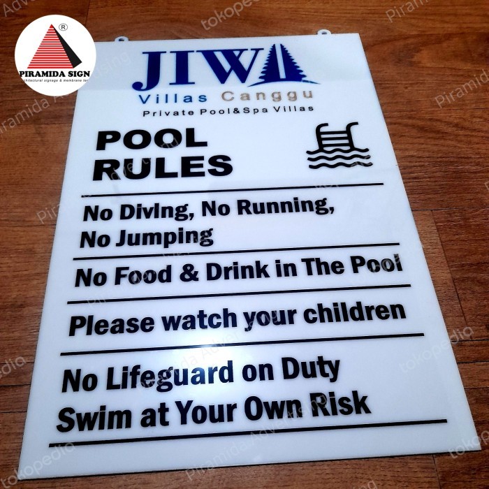 

Sale Sign A4 Pool Rules Acrylic Outdoor