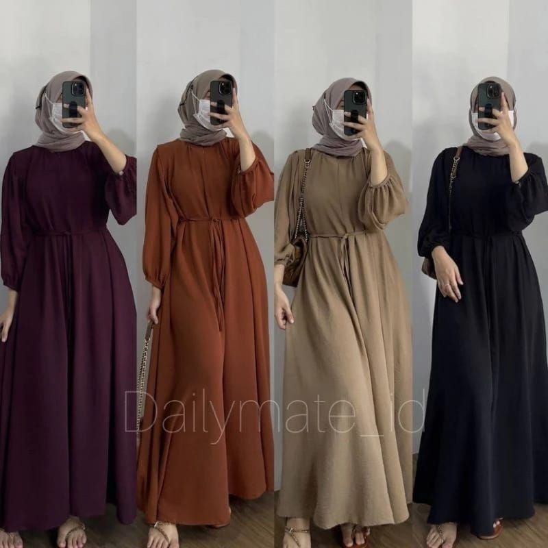 Gamis Dress Abaya Muslimah Terbaru Lebaran 2025 BISA COD DANARA LD 110 & LD XXL LD 125 JUMBO DRESS M