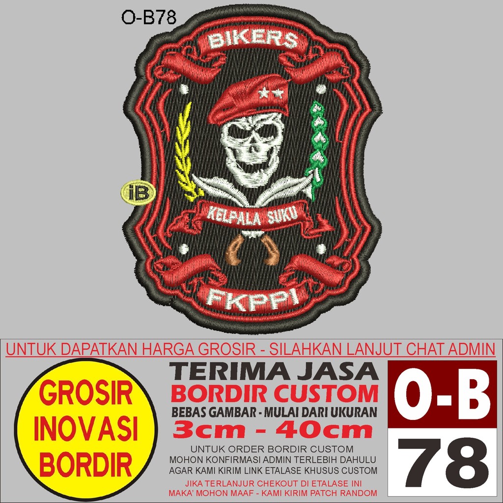 PATCH BORDIR O-B78 LOGO FKPPI - GIB REVIEW/TESTIMONI
