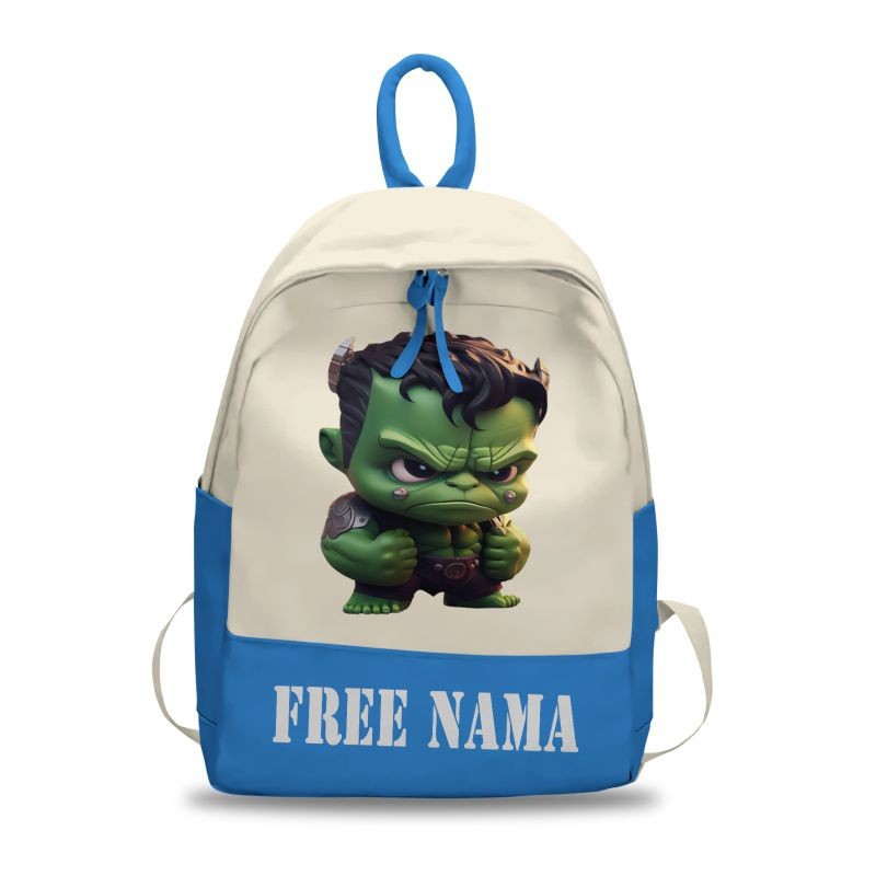 Jual Tas Anak Sekolah Karakter Motif HULK Anak SD TK Kantong Backpack Bahan Cotton Fashion