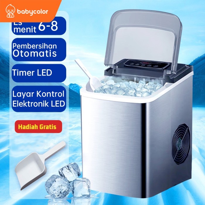TERLARIS BABYCOLOR ICE MAKER MACHINE MESIN ES BATU MINI FREEZER ES BATU KULKAS FREEZER ES BATU 6