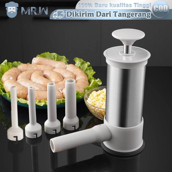 TERLARIS ALAT PEMBUAT SOSIS MANUAL 304 STAINESS ALAT SUNTIK PEMBUAT SOSIS MANUAL SAUSAGE MAKER SOSIS