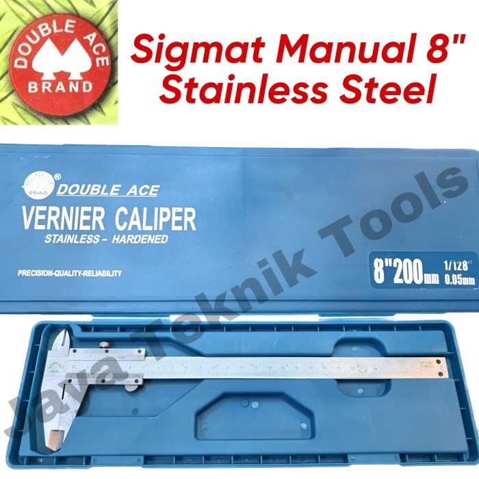 Jangka Sorong Sigmat Manual 8" 200Mm Double Ace Stainless