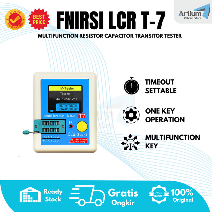 Fnirsi Lcr-T7 Multifunction Resistor Capacitor Transistor Tester