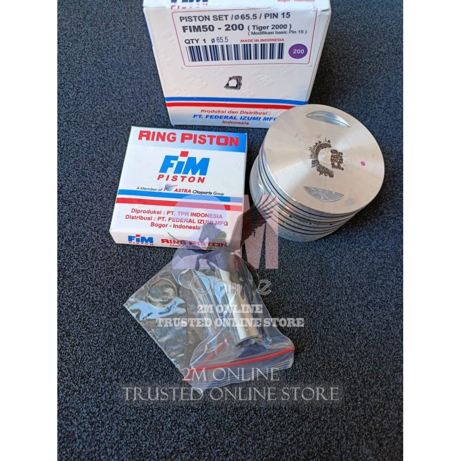 Seher Piston Kit Tiger Os 200 Dim 65.5 Pen 15 Fim50 Fim Barang Langka