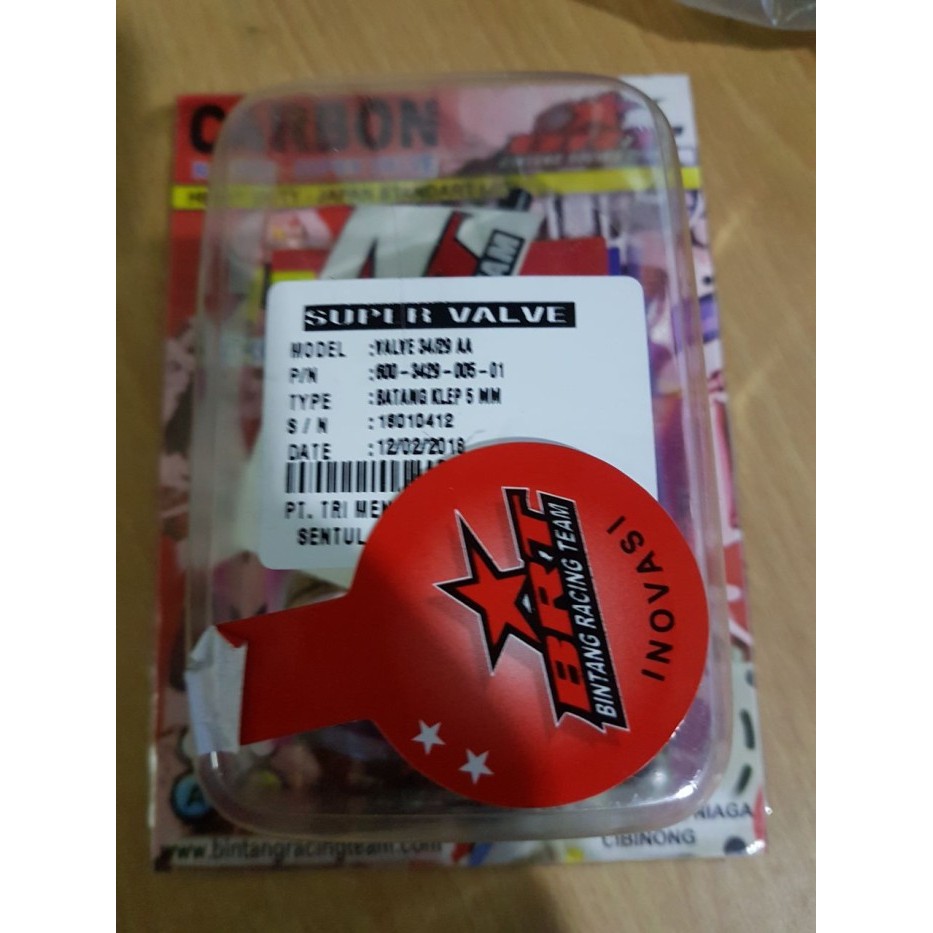Klep 34/29 Batang 5Mm Merk Brt Barang Langka