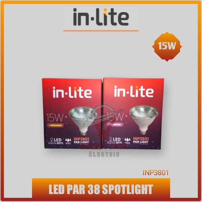 Lampu Inlite Par 38 Light Led 15W Inp3801 Warm White / Kuning Good Quality