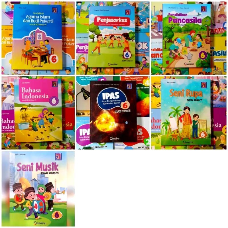 Buku Quadra SD Kelas 6 Kurikulum Merdeka