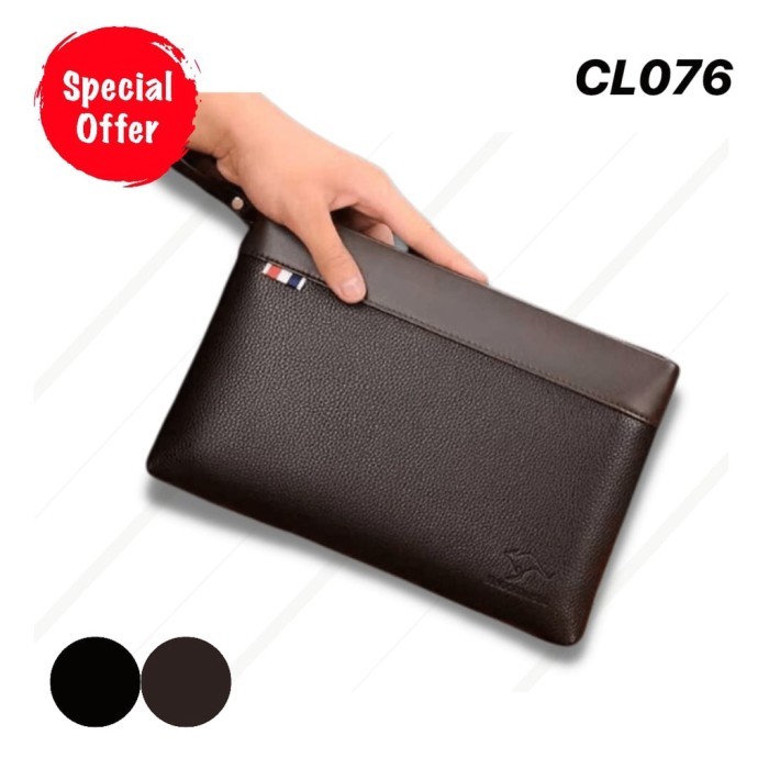 

TERLARIS CL076 - HANDBAG PRIA WANITA TAS TANGAN PREMIUM KULIT DOMPET CLUTCH LEATHER HAND BAG DISTRO