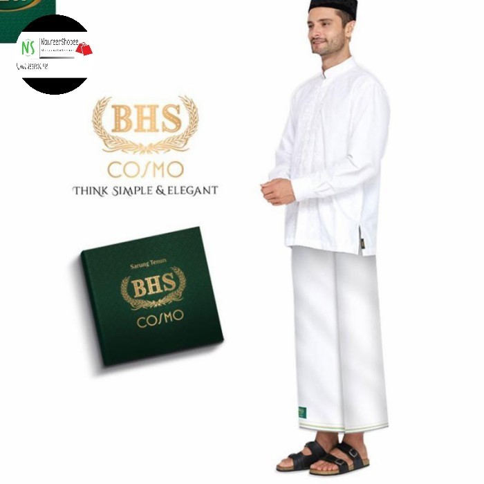 Sarung Bhs Original Polos Hitam Dan Putih