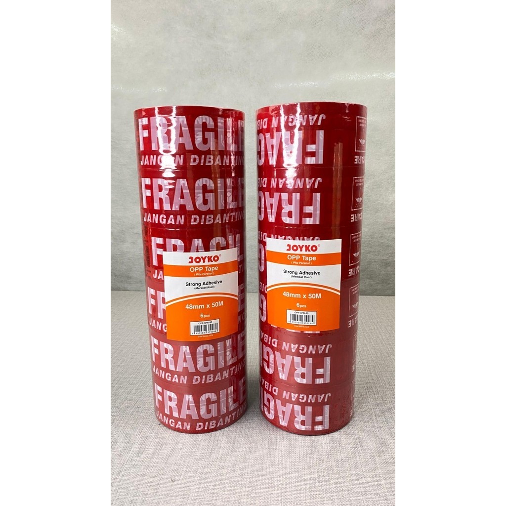 

Diskon Joyko Lakban Selotip Fragile Jangan Dibanting Opp Tape 48Mm X 50M Opp 3Fr 50M 1 Slop Isi 6