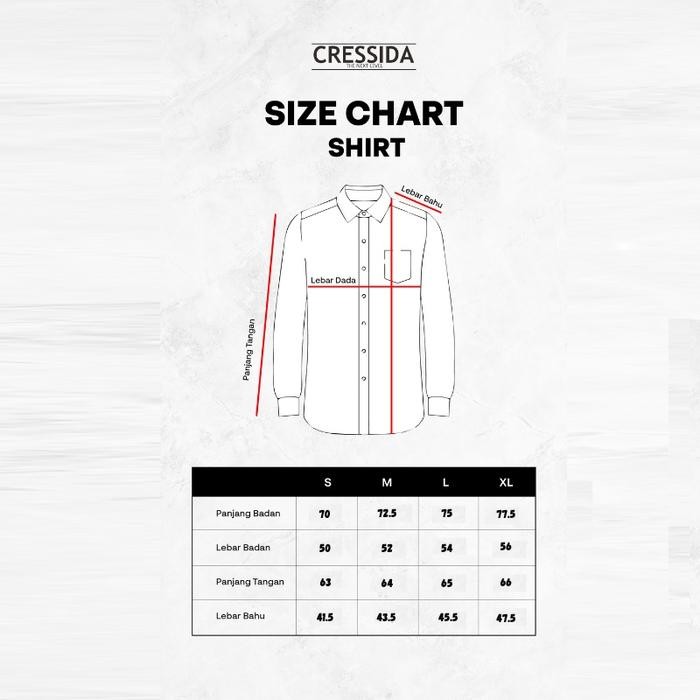 Kemeja Koko Pria Lengan Panjang Cressida The Next Level A003A Asli 100%