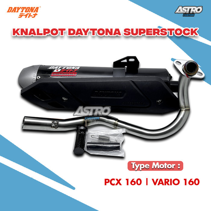 Knalpot Racing Daytona Vario 160 Vario125 Vario 150 Pcx 160 Superstock