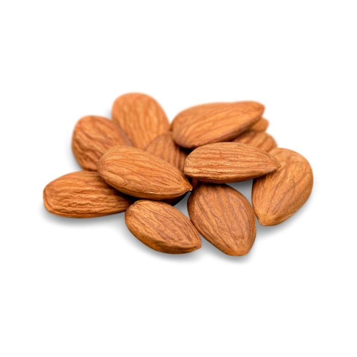 

terbaru !!! kacang almond kupas original premium almadinah food snack cemilan - kurma elshanum ready