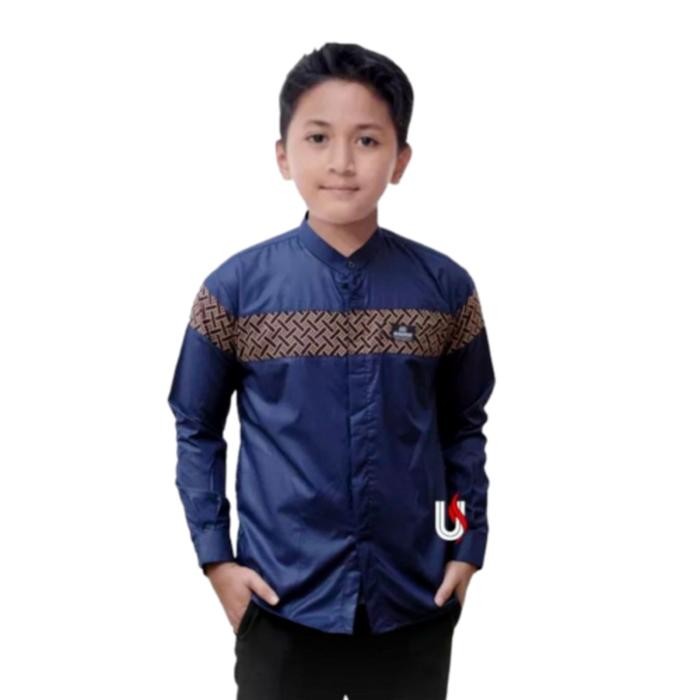 BAJU KOKO ANAK LENGAN PANJANG REMAJA SD SMP KOMBINASI BATIK