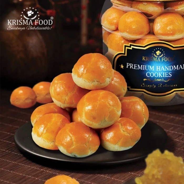 

Kue Nastar Premium Wisman 100% Krisma Food 400Gr Enak Tat Nanas Lebaran Natal Imlek Harga Promo