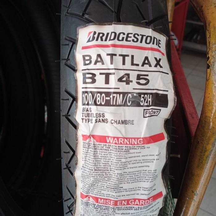 BAN LUAR BRIDGESTONE BATTLAX BT 45 UK 100/80-17 BATTLAX
