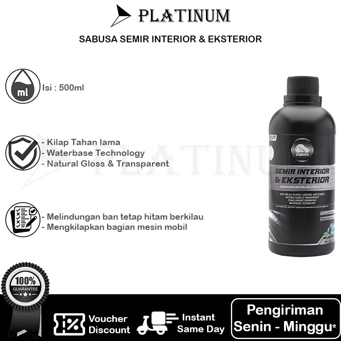 Pengkilap Dressing Ban Mobil Motor SABUSA Semir Interior & Exterior