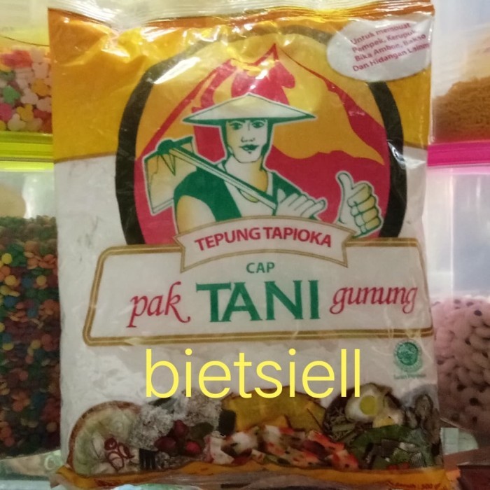 

TERBARU! tepung tapioka 500 gr cap pak tani gunung 20 pcs/krt