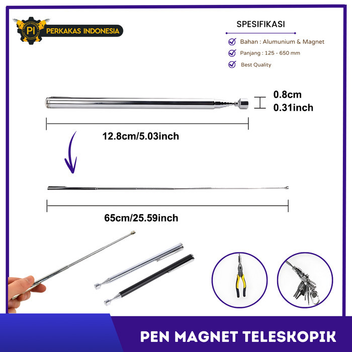 

TERLARIS! Pen Magnet - Tongkat Pen Mini Teleskopik Magnetic Pick Up Tools Telesc