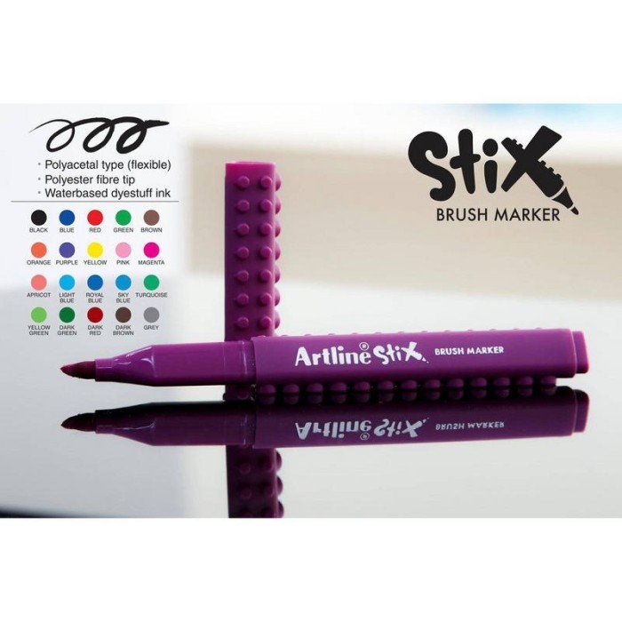 

TERBARU! ARTLINE STIX BRUSH MARKER PEN - BRUSH PEN
