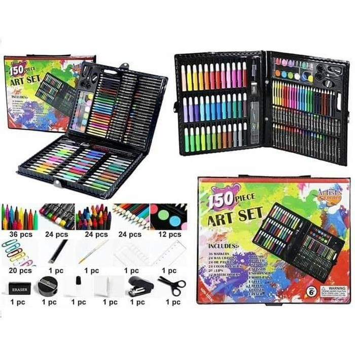 

150 Pcs Pensil Warna Art Set Full Crayon Anak Alat Seni Lukis Gambar