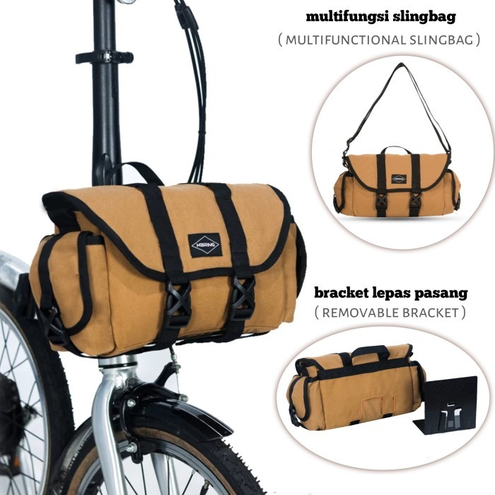 TERLARIS Tas frontblock sepeda lipat waterproof multifungsi slingbag
