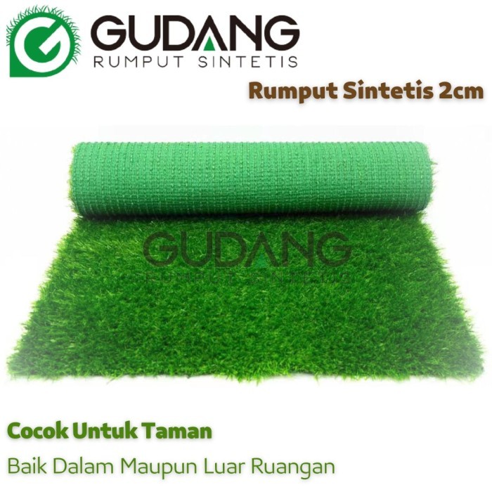RUMPUT SINTETIS 2CM RUMPUT PALSU, 1ROLL 2 METER X 25 METER