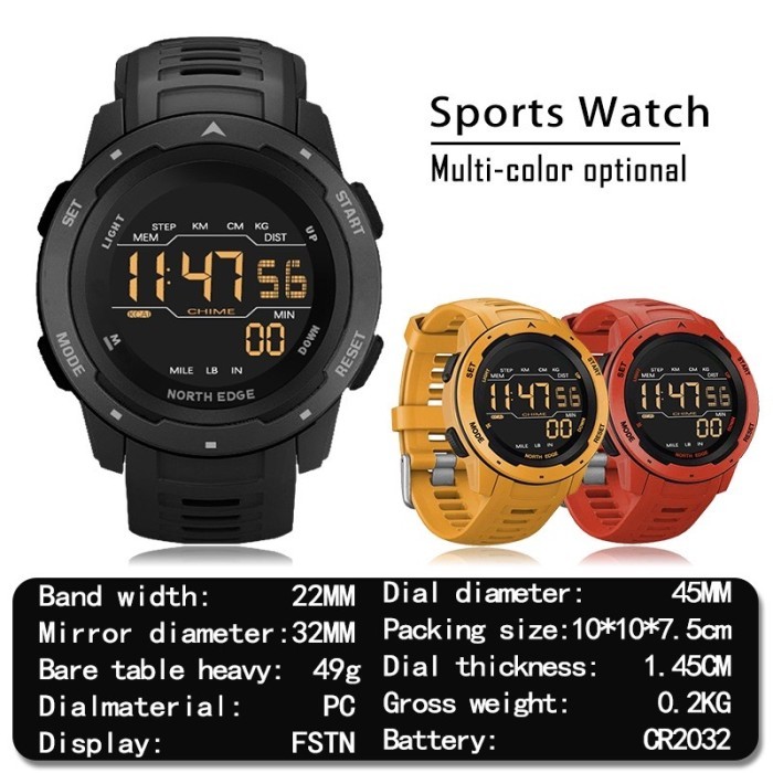 North Edge Mars Northedge Mars Jam Tangan Smartwatch Outdoor