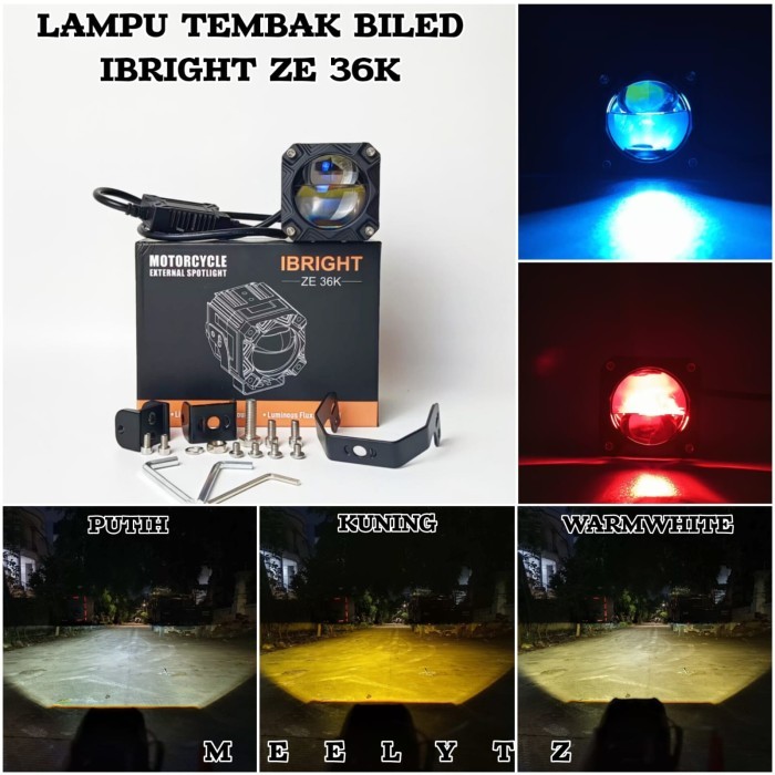 Ibright Ze 36K - Lampu Tembak Biled 3 Warna