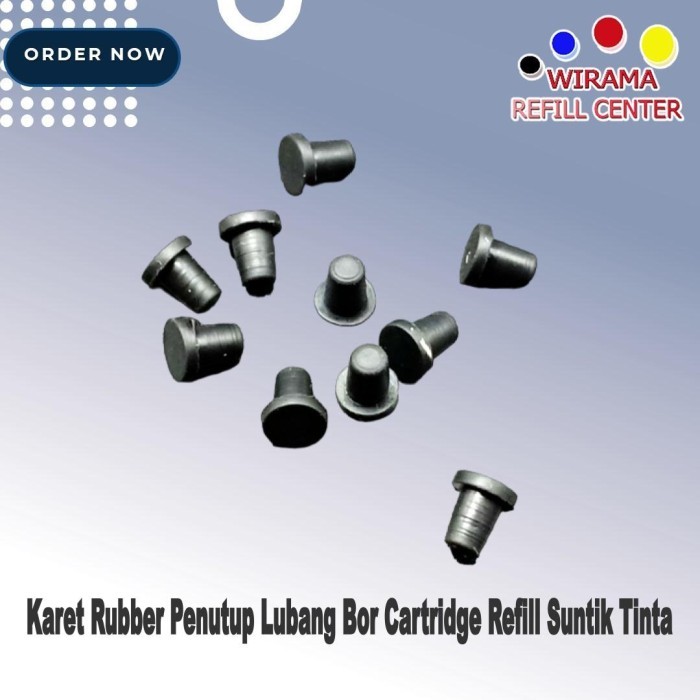 ~^~^~^] Karet Rubber Penutup Lubang Bor Cartridge Refill Suntik Tinta