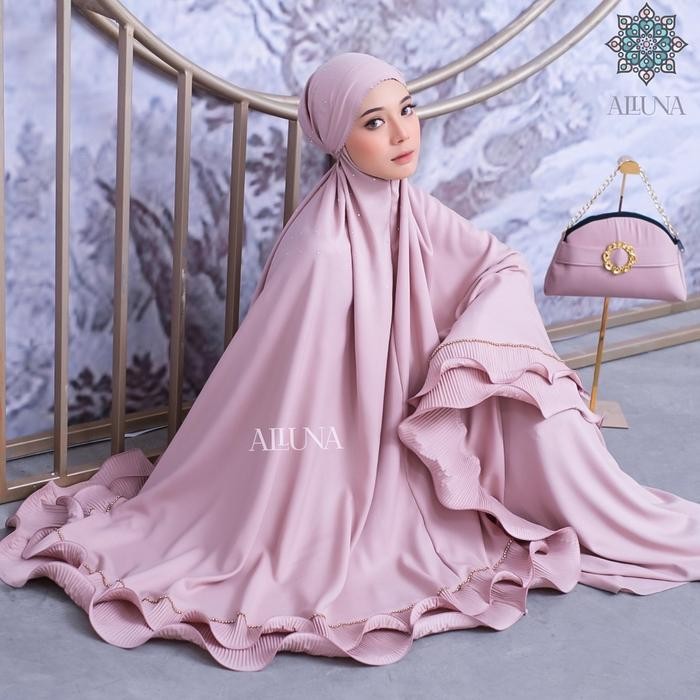 

Mukena Dewasa 3In1 Mewah Mata Ruffle Zalina Series Polos Hampers Atasan Bawahan Nyaman Lebaran