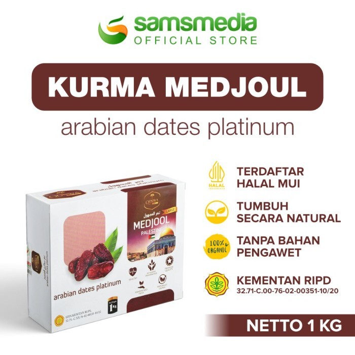 

Kurma Medjoul Palestina 1KG Qoswa Jumbo Medjool Kurma Medjol Nikmat