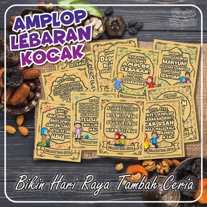 

Terlaris Amplop KocakLebaran Amplop Idul Fitri Lucu THR Isi 10 Pcs SALE