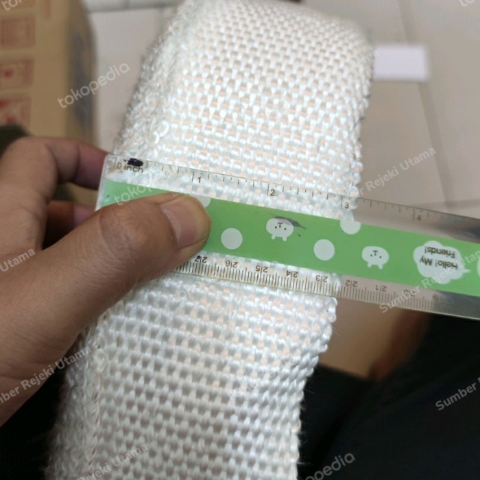 

Viral Fiberglass Pita Tebal 3Mm X 4" Inch ( Kain Isolasi Tahan Panas ) Packing Aman