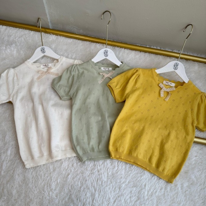 Chyntia Knit Top Atasan Anak Perempuan Baju Knit Anak Perempuan Top Anak Perempuan