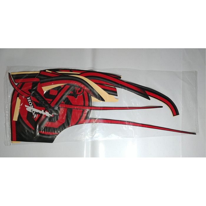 Stiker Bodi & Lis Body & Striping Scoopy 2014 Sporty Hitam Merah