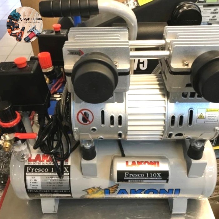 READY STOK LAKONI FRESCO 110X KOMPRESOR LAKONI 1 HP OILLES / MESIN KOMPRESOR ANGIN LAKONI /